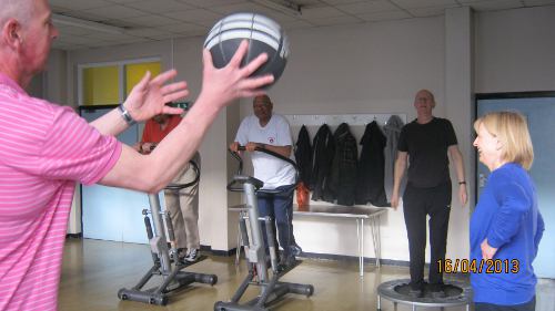 Cardiac Club members exercising in the Gym